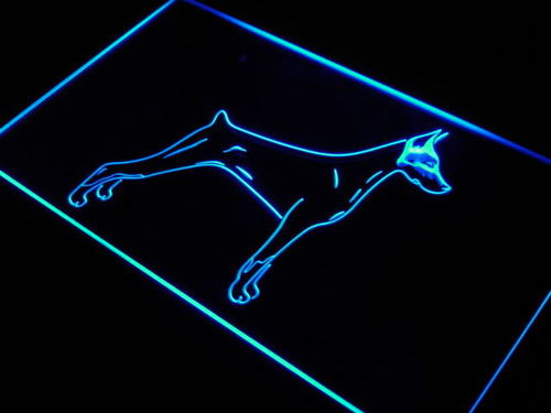 Doberman Pinscher Dog Pet Shop Neon Light Sign
